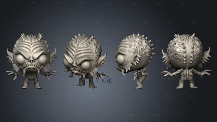 Chibi Cthulhu Deep One stl model for CNC