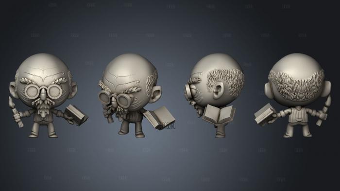 Chibi Cthulhu Dr Armatage stl model for CNC