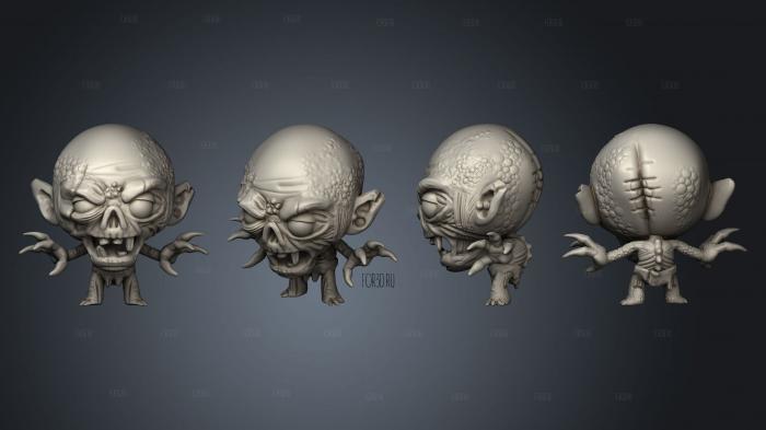 Chibi Cthulhu Ghoul stl model for CNC