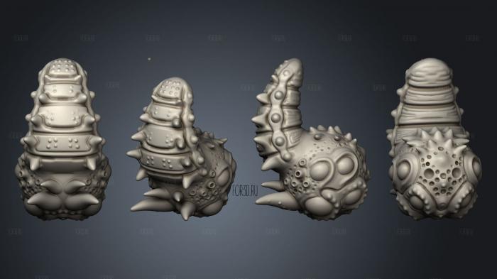 Chibi Cthulhu Star Spawn Grub stl model for CNC