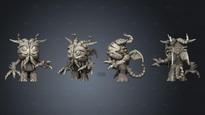 Chibi Cthulhu Star Spawn stl model for CNC