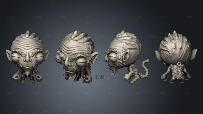 Chibi Cthulhu Wilbur Whateley stl model for CNC