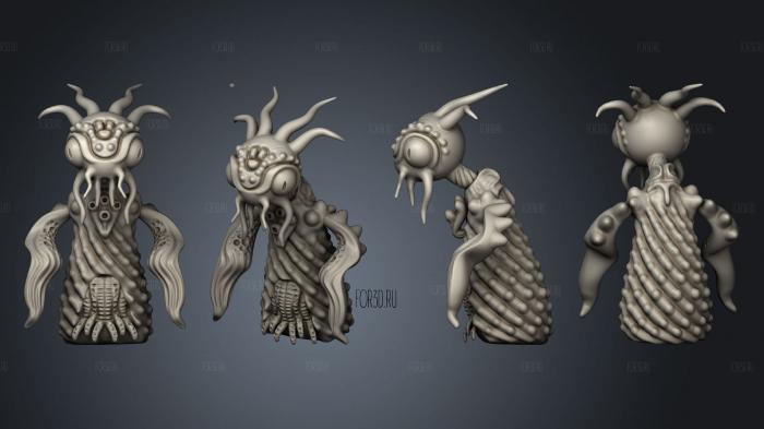 Chibi Cthulhu Yith stl model for CNC