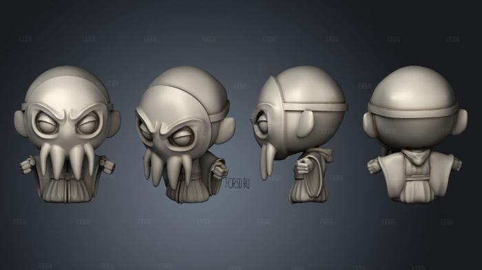 Chibi Cthulhu stl model for CNC