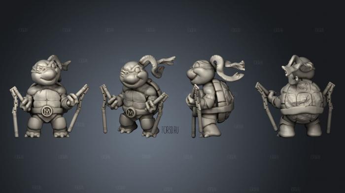 Chibi mutant ninja turtles MICKEY stl model for CNC
