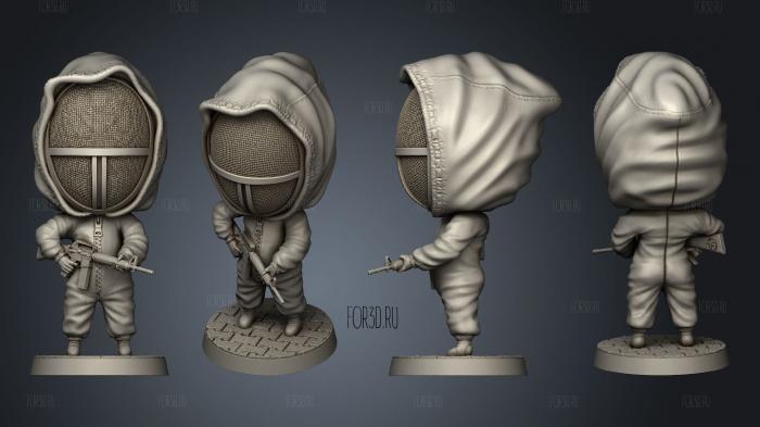 Chibi Squid Game stl model for CNC