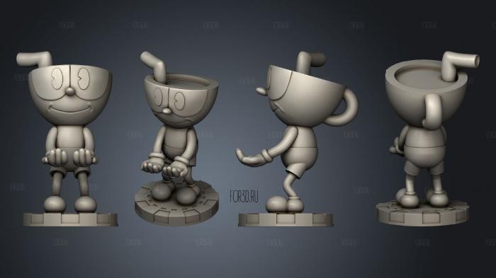 cuphead cellphone and joystick holder stl model for CNC