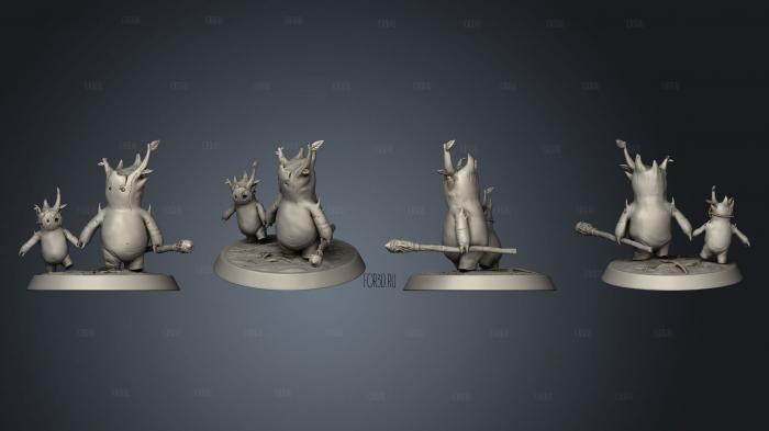 Forest Spirit Duo Big stl model for CNC