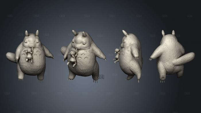 Forest Spirit Totoro stl model for CNC