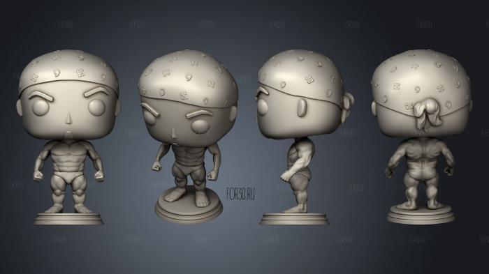 Funko Ricardo Milos stl model for CNC