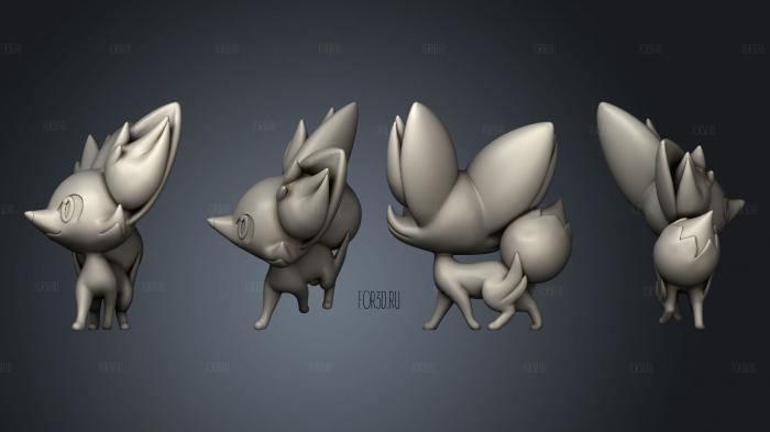 Gen 6 Fennekin 1 stl model for CNC