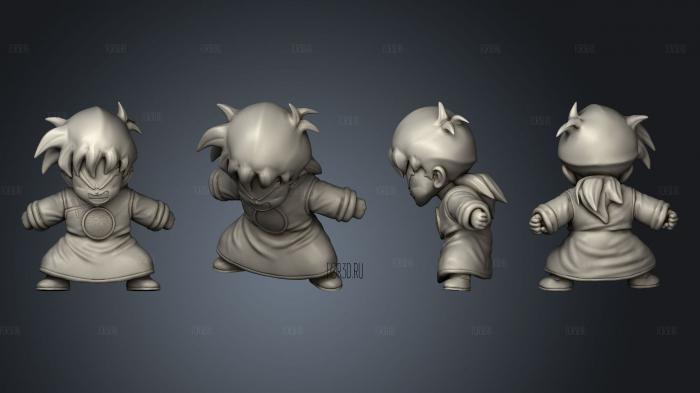 Gohan Kid stl model for CNC