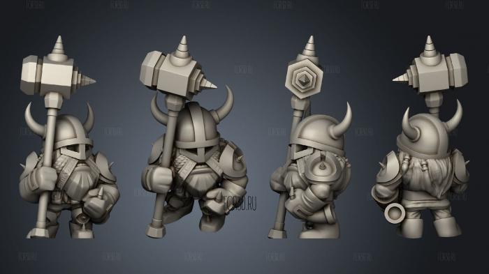 hero Dwarf Breaker stl model for CNC