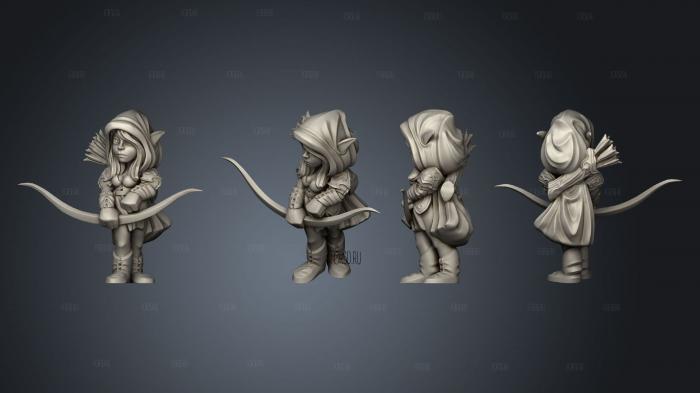 hero Elf Archer stl model for CNC