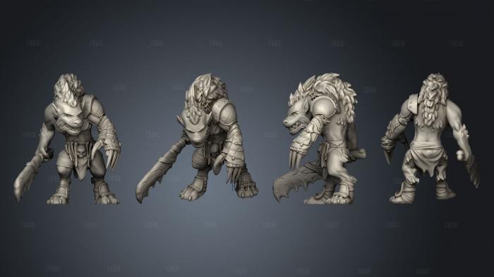 hero Gnoll Clawmaster stl model for CNC