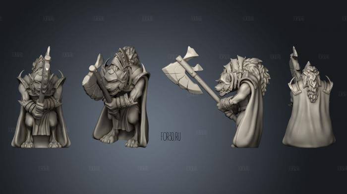 hero Gnoll Commander stl model for CNC