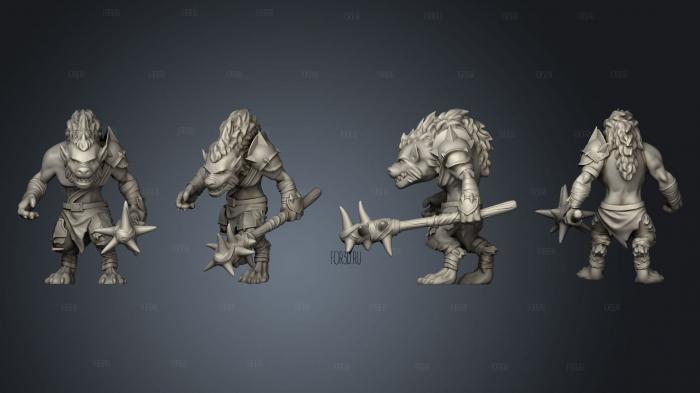 hero Gnoll Ravager stl model for CNC