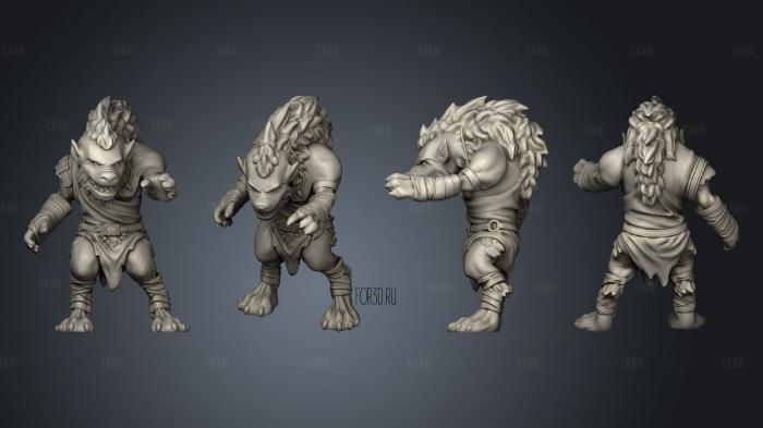 hero Gnoll Warcaster stl model for CNC