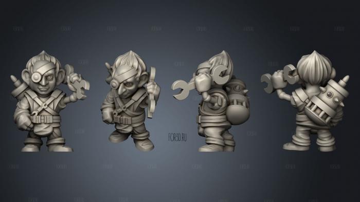 hero Gnome Tinkerer stl model for CNC