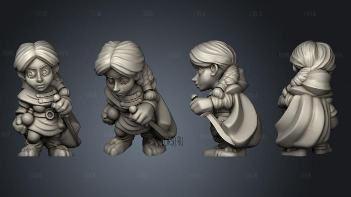 hero Halfling Burglar stl model for CNC