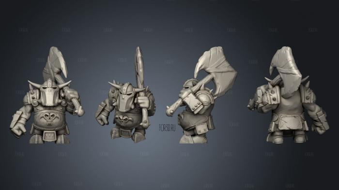 heros Orc Warchief stl model for CNC