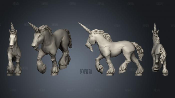 heros Unicorn stl model for CNC
