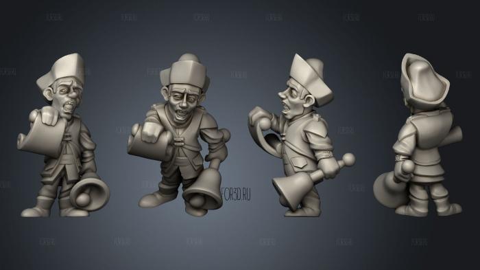 heros Villagers Town Crier stl model for CNC