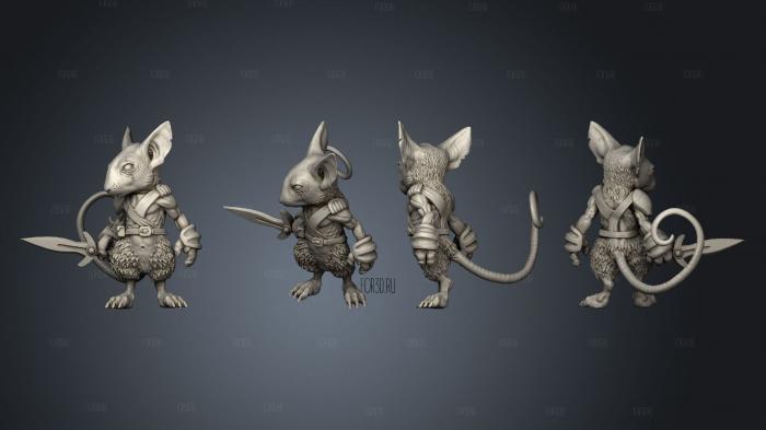 Mouselings mouseguard 2 pose 1 stl model for CNC
