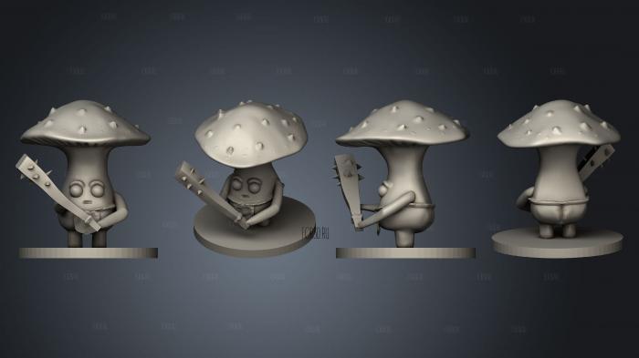 Mushroom Barbarian stl model for CNC
