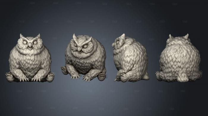 Owl Bear stl model for CNC