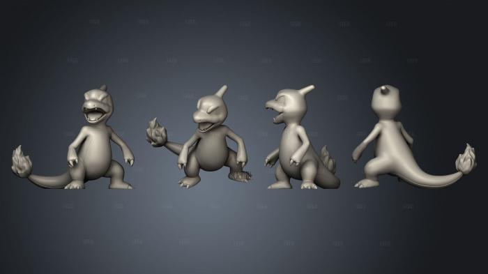 pokemon Charmeleon stl model for CNC