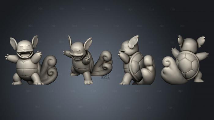 pokemon Wartortle stl model for CNC