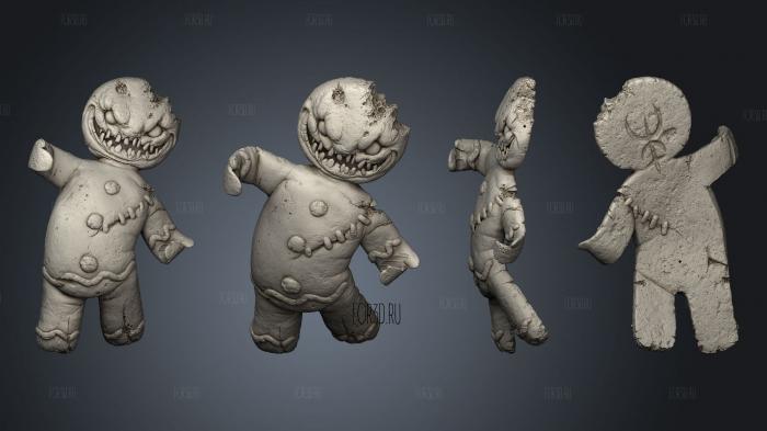 Possesed Cookie v 2 ginger stl model for CNC