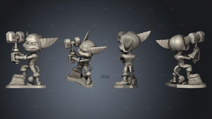 Ratchet Chibi stl model for CNC