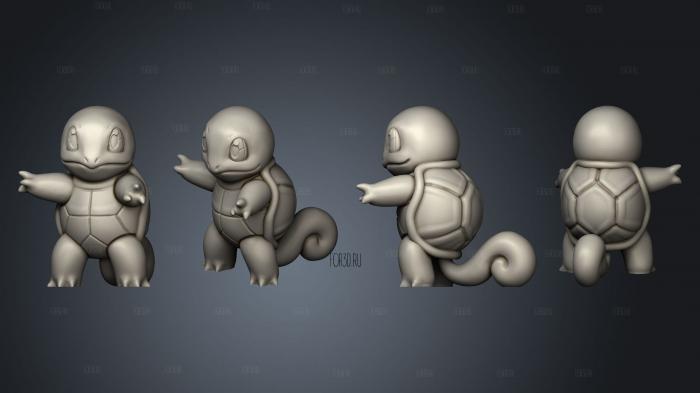 Squirtle and with shades 2 stl model for CNC