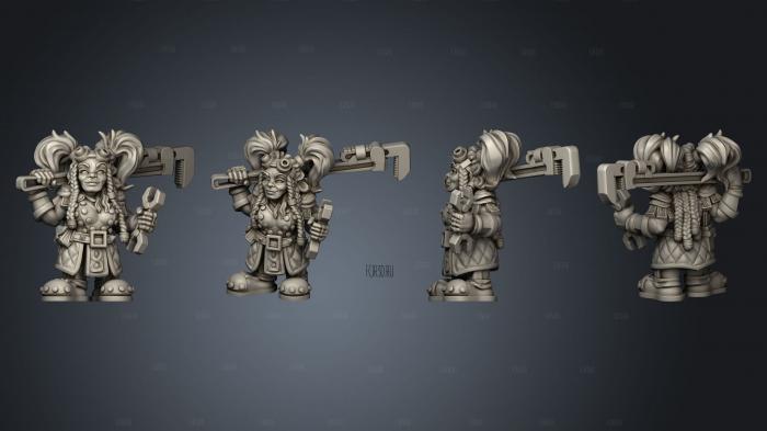 The Frost Stretch Goals 8 Dwarf Engineer stl model for CNC