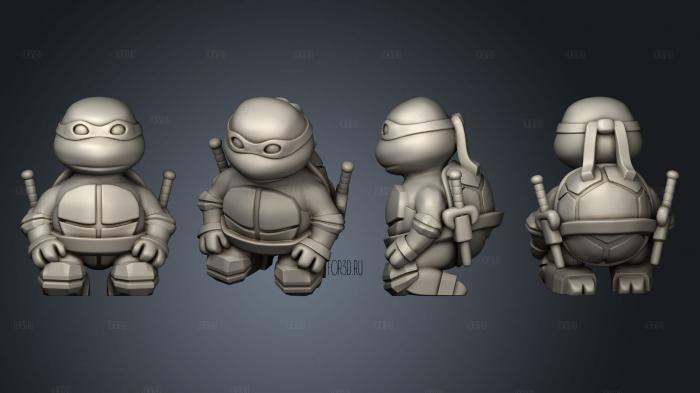 Turtles Ninja Rafa stl model for CNC