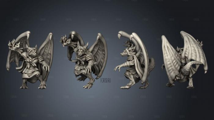 Winged Kobold Shaman stl model for CNC