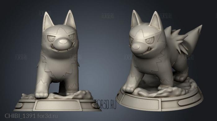 Poochyena stl model for CNC