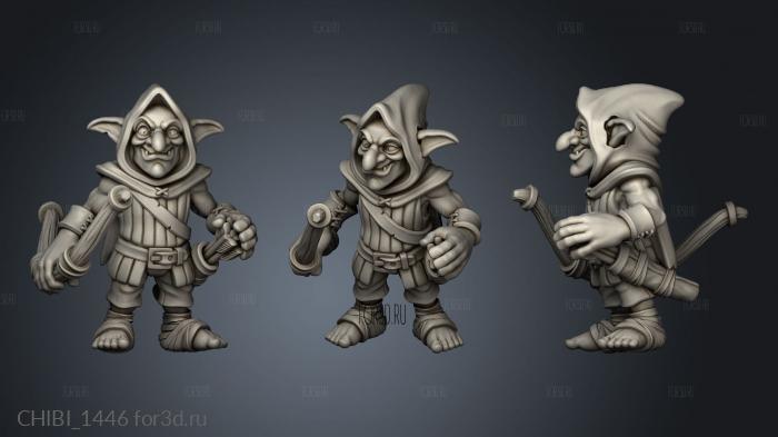 Goblin Archer stl model for CNC