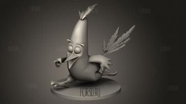 Злой Птичий Чак 3d stl модель для ЧПУ