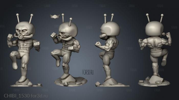 Ant Man Chibi stl model for CNC