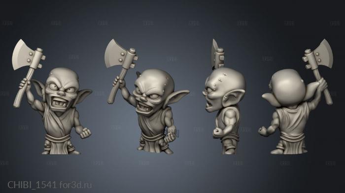 Monsters Goblin Axe stl model for CNC