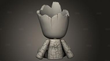ДЕРЕВО В ГОРШКЕ БЭБИ ГРУТ 3d stl модель для ЧПУ