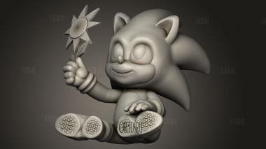 Малыш Соник-ежик 3d stl модель для ЧПУ