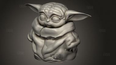 Малышка Йода йодабаби 3d stl модель для ЧПУ