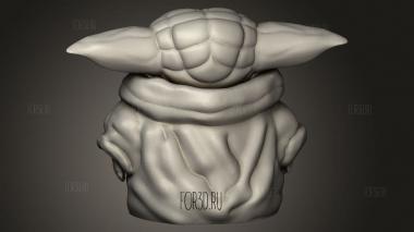 Малышка Йода йодабаби 3d stl модель для ЧПУ