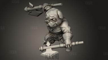 Барконский варварский мопс 3d stl модель для ЧПУ