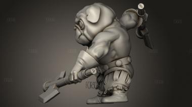 Барконский варварский мопс 3d stl модель для ЧПУ
