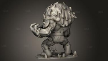 Человек-Зверь Чиби 3d stl модель для ЧПУ